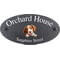 Personalised Brittany Dog Motif Oval Slate House Sign Plaque 25x13cm