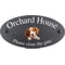Personalised Brittany Dog Motif Oval Slate House Sign Plaque 25x13cm