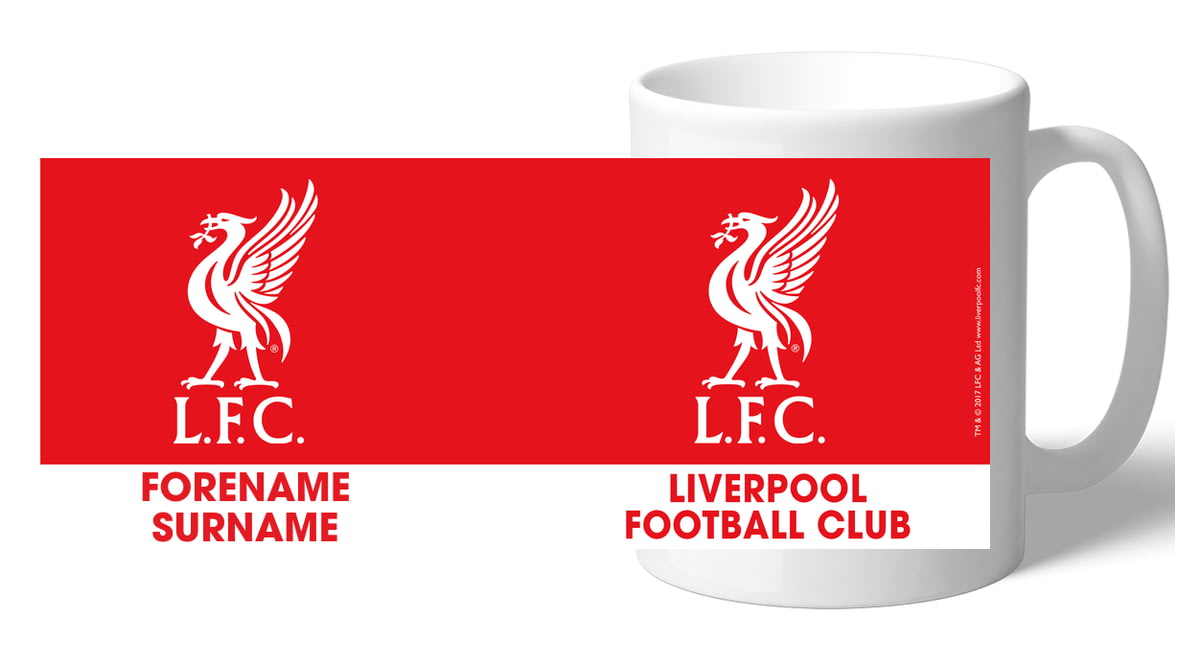 Personalised Liverpool FC Bold Crest Mug from Go Find A Gift