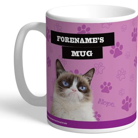 Personalised Grumpy Cat - Bad Day Pink Mug