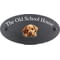 Personalised Labrador Bulldog Dog Motif Oval Slate House Sign Plaque 25x13cm