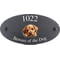 Personalised Labrador Bulldog Dog Motif Oval Slate House Sign Plaque 25x13cm