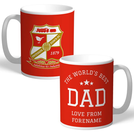 Personalised Swindon Town FC World's Best Dad Mug