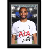 Personalised Tottenham Hotspur FC Lucas Moura Autograph A4 Framed Player Photo