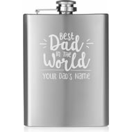 Personalised Best Dad In The World Hip Flask