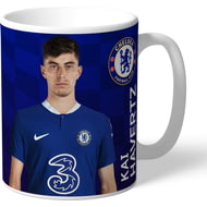 Personalised Chelsea FC Kai Havertz Autograph Player Photo 11oz Ceramic Mug