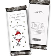 Personalised Chilli And Bubbles Christmas Chocolate Bar
