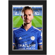 Personalised Leicester City FC Maddison Autograph Player Photo Folder