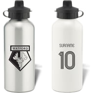 Personalised Watford FC Retro Shirt Aluminium Sports Water Bottle