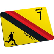 Personalised Colour Stripe Mouse Mat for Watford football fans