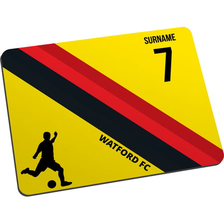 Personalised Colour Stripe Mouse Mat for Watford football fans