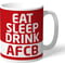 Personalised AFC Bournemouth Eat Sleep Drink Mug