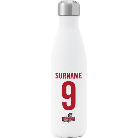 Personalised Leigh Centurions Back Of Shirt Insulated Water Bottle - White