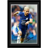 Personalised Chelsea FC Jorginho Autograph Player Photo Framed Print