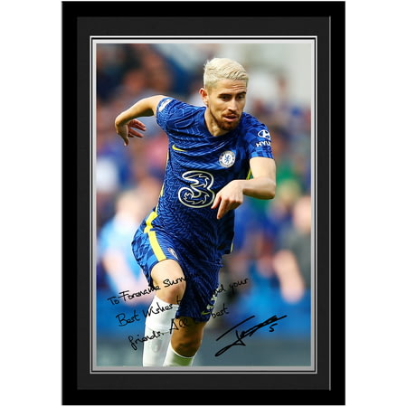 Personalised Chelsea FC Jorginho Autograph Player Photo Framed Print