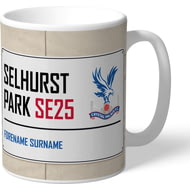 Personalised Crystal Palace FC Selhurst Park Street Sign Mug