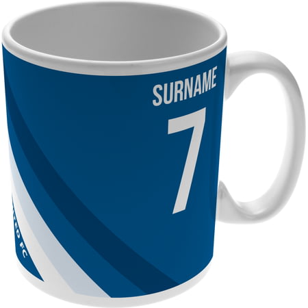 Personalised Leeds United Colour Stripe Ceramic Mug