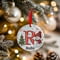 Personalised Snowman Initial A Ceramic Christmas Tree Decoration - 7cm