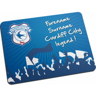 Personalised Cardiff City FC Legend Mouse Mat