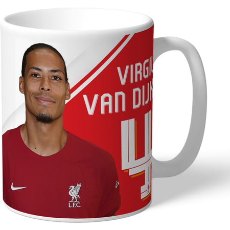 Personalised Liverpool FC Virgil van Dijk Autograph Player Photo 11oz Ceramic Mug