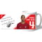 Personalised Liverpool FC Virgil van Dijk Autograph Player Photo 11oz Ceramic Mug
