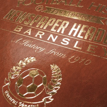 Personalised Barnsley Football Newspaper Book - A3 Leatherette Cover