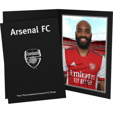 Personalised Arsenal FC Lacazette Autograph Player Photo Folder