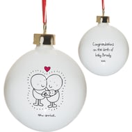 Personalised Chilli & Bubble's New Baby Christmas Tree Bauble