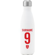 Personalised Hull Kingston Rovers Back Of Shirt Insulated Water Bottle - White