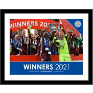Personalised Leicester City FC Winners 2021 Framed Print