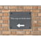 Personalised Left Arrow Below Motif Slate Sign With Wall Fixings - 25x20cm - Garden, Shed, House