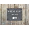 Personalised Left Arrow Below Motif Slate Sign With Wall Fixings - 25x20cm - Garden, Shed, House
