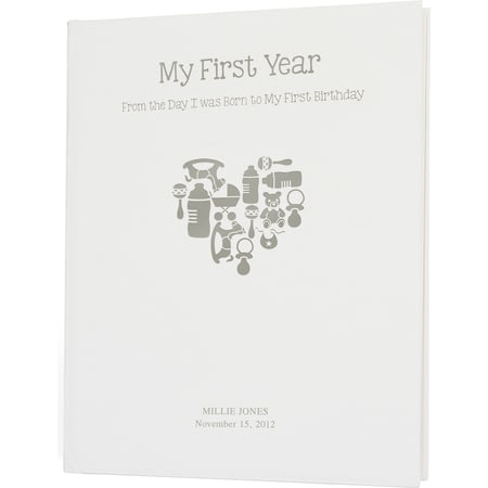 Personalised My First Year - Keepsake Baby Book