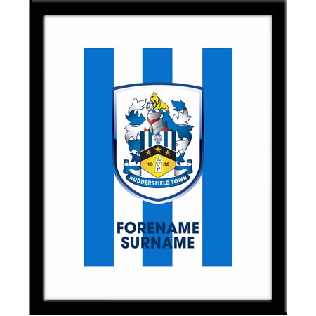 Personalised Huddersfield Town AFC Bold Crest Framed Print