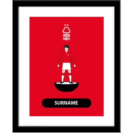 Personalised Nottingham Forest FC Player Figure Framed Print