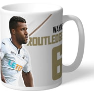 Personalised Swansea City AFC Wayne Routledge Autograph Player Photo 11oz Ceramic Mug
