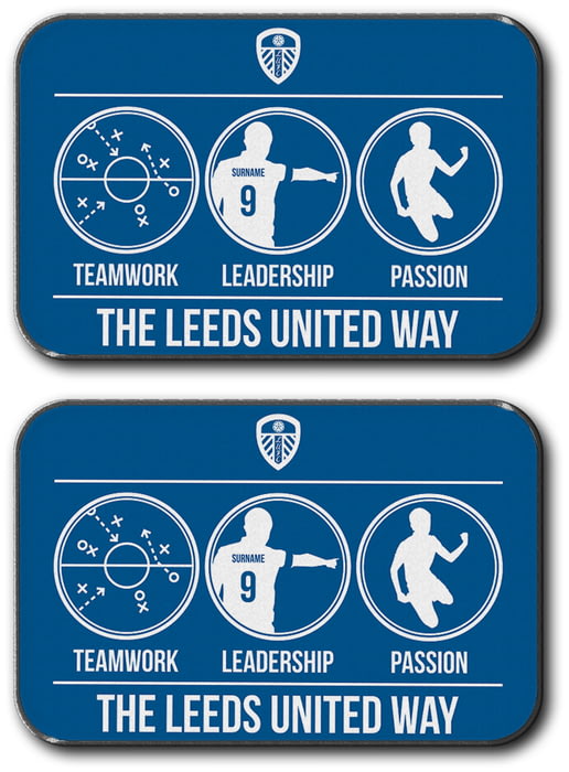 Personalised Leeds United FC Way Rear Car Mats from Go Find A Gift