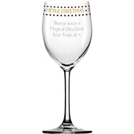 Personalised Merry Christmas Wine Glass