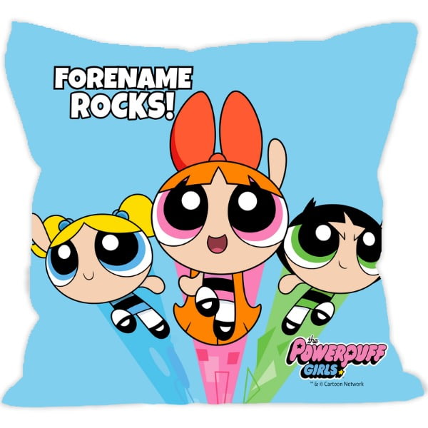 Personalised Powerpuff Girls Group Cushion 45x45cm From Go Find