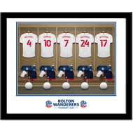 Personalised Bolton Wanderers FC Dressing Room Shirts Framed Print