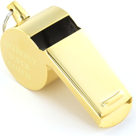 Personalised Engraved Stainless Steel Gold Whistle
