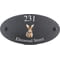 Personalised Rabbit Wildlife Animal Motif Oval Slate House Sign Plaque 25x13cm
