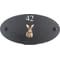 Personalised Rabbit Wildlife Animal Motif Oval Slate House Sign Plaque 25x13cm