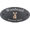 Personalised Rabbit Wildlife Animal Motif Oval Slate House Sign Plaque 25x13cm