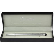 Personalised Stratton Ballpoint Pen Silver Barrel With Stylus