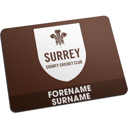 Personalised Surrey County Cricket Club Bold Crest Mouse Mat