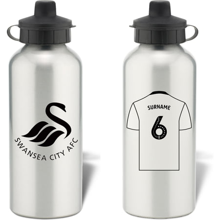 Personalised Swansea City AFC Shirt Aluminium Sports Water Bottle