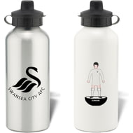 Personalised Swansea City FC Player Figure Aluminium Sports Water Bottle