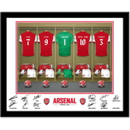 Personalised Arsenal FC Goalkeeper Dressing Room Shirts Framed Print