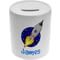 Personalised Boys Rocket Ship Ceramic Money Box-Ceramic Piggy Bank for Newborn, Baby or Child